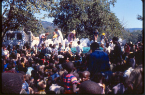 Clothing distribution at Tongogara in Zimbabwe