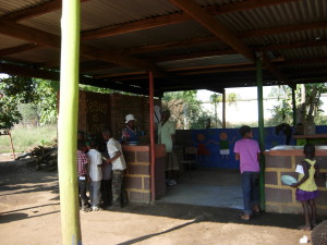 CarePoint kitchen where sponsored children like Gcinile receive their meals and clean water.