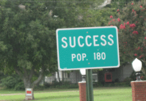 Town of Success Sign