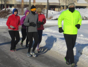 Runners in Snow