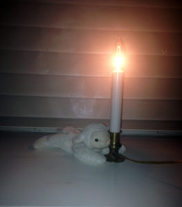 Toy Lamb with Candle