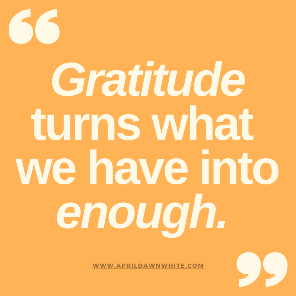Gratitude and Learning Contentment