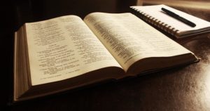 Deborah and Barak-open Bible and notebook