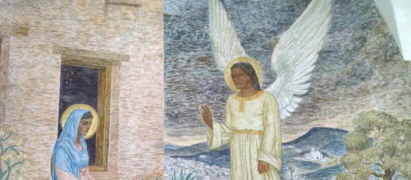 Mary and the angel Gabriel